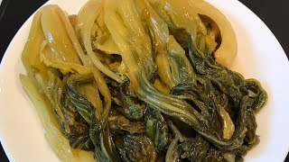 How to Ferment Mustard Greens မုန်ညှင်းစိမ်း အချဉ်/ ကြံမဆိုင် လုပ်နည်း