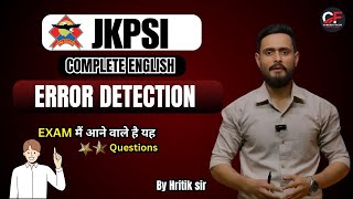 ERROR DETECTION | ENGLISH Live | JKPSI SSC