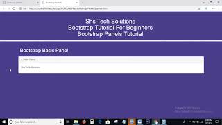 Bootstrap Tutorial For beginners - 20 | Bootstrap Panels Tutorial