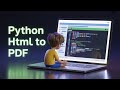 Python 3 weasyprint Library  Example to Convert HTML & CSS Template to PDF Document