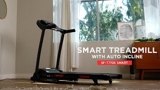 Sunny Health & Fitness Premium Folding Auto-Incline Smart Treadmill - SF-T7705SMART