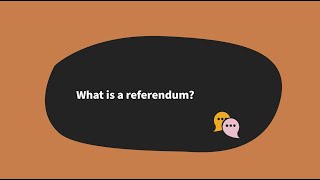 What is a referendum?