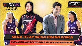 terjemahan komentar orang korea ketika red sparks dikalahkan pink spiders, v-league putaran 4