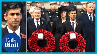 Rishi Sunak and former PMs lay wreaths for Remembrance Day Cenotaph service