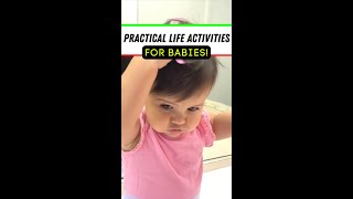 Montessori practical life activities for babies 9-12 months!