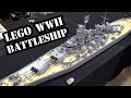 Huge LEGO USS Wisconsin WWII Battleship with Motorized Guns!