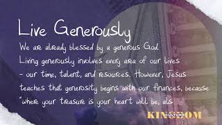 Live Generously | Kingdom Culture Characteristic | Be Hope Church