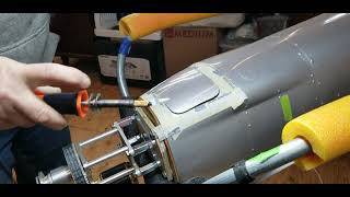 CARF Spitfire Construction: Fuselage, Cutting the Battery Hatch