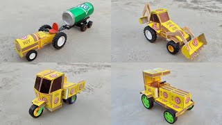 4 Amazing Diy Toy You Can Do at home - Diy JCB Tractor Trolley - mini matchbox toys