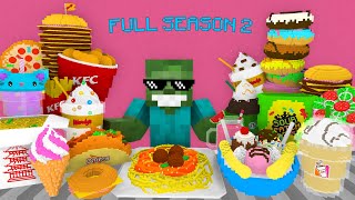 Monster School Full Season 2 Work At Ice Cream Burgers Candy Tacos And More - Minecraft Animations
