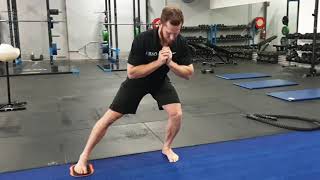 Slider Adductor Lunge - Lower Body