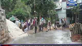 Construction of road by local members of society at Tlungvel