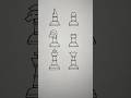 how to draw chess pieces 😳🔥🔥 #shortsviral #shorts #art #drawing