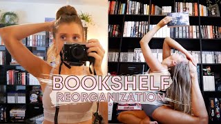 RE-ORGANIZING MY BOOKSHELF | Chatty...how I met my husband, why I haven’t read in 2 years, \u0026 Funko!