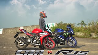 CBR 150R vs R15 V3 Comparison Review | Speed Test - Brake Test  and Performance Test by Next Gear