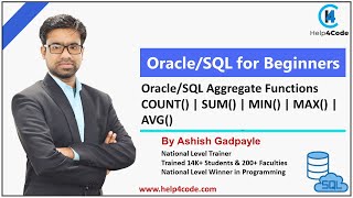 #11 Oracle/SQL Aggregate Functions | COUNT() | SUM() | MIN() | MAX() | AVG() | Oracle/SQL Tutorials