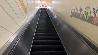 【三菱】7X エスカレーター　東西線新さっぽろ駅  7X escalator Sapporo station Sapporo Subway Tozai line Hokkaido Japan