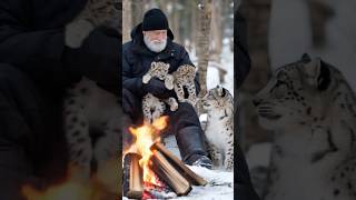 Touching Heroic Rescue Story, Elderly Man Saves Snow Leopard Cubs Trapped in a Net