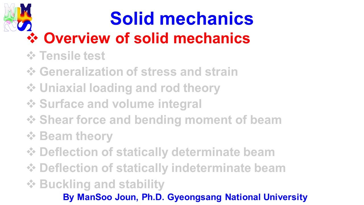 Overview Of Solid Mechanics [KOR] - YouTube