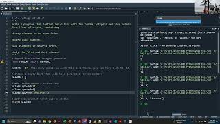 Programming in Python - Chapter 6 Exercises (Lists and Tuples) - Fall 2024