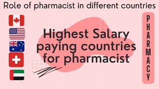 Highest Salary paying countries for pharmacy | best country for pharmacist | highly paid pharmacist