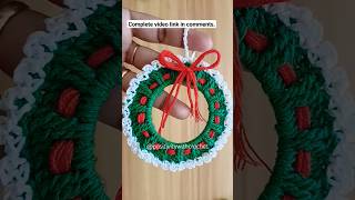 #crochetwreath #christmasornaments #christmas #handmade #viral #crocheting #youtubeshorts #shorts