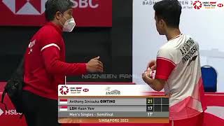 Semifinal Singapore Open 2022 Anthony Sinisuka Ginting tampil ganas hadapi Loh Kean Yew