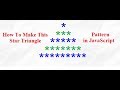 FamilySome Programming- |Star 🌟 triangle Pattern in JavaScript|