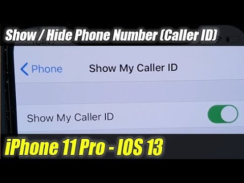 IPhone 11 Pro: How To Show / Hide Phone Number (Caller ID) | IOS 13 ...