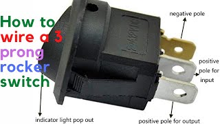 How to wire a 3 prong rocker switch