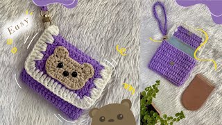 CROCHET WALLET 🐻 How to Crochet Card Holder 💖 Crochet Coin Purse | Crochet Wallet Bag