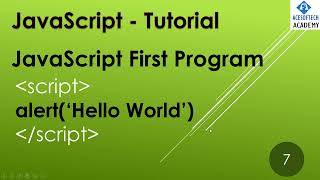 #07JavaScript First Program |JavaScript tutorial in Hindi | JavaScript Tutorial | #AcesoftechAcademy