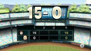 Wii Sports: Baseball 15 - 0 First Inning Mercy Rule