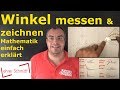 Winkel messen und zeichnen | Geometrie - ganz einfach erklärt | Lehrerschmidt