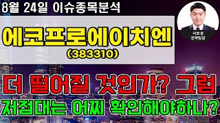 에코프로에이치엔(383310) - 더 떨어질 것인가? 그럼 저점대는 어찌 확인해야하나?