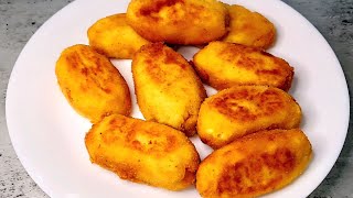 ‼️VERY CREAMY CROQUETTES IN 10 MINUTES with CORNSTARCH and GARLIC EGG‼️FLOURLESS, INCREDIBLE FLAVOR🤤