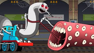 CURSED THOMAS THE TRAIN VS TRAIN EATER! (Horror Cartoon Animation)