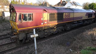 6M41 Ex-EWS Class 66 66111 passing Wylds Lane Junction Worcester 25/2/25