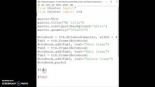 11. Tkinter: Notebook