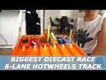 Dawson & Tristan Toys: ULTIMATE BIG DIECAST RACING CHALLENGE - Hotwheels 6-Lane Racetrack