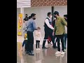 DQ with his wife and daughter in airport ❤️