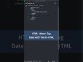 Display Date and Time in HTML, time Tag  | HTML Tutorial for Beginners #html