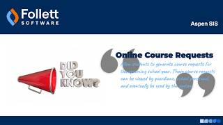 Did You Know You Can Use Aspen for Online Student Course Requests?