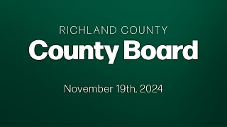 Richland County Board - 2024/11/19