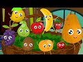 Ten Little Fruits Jumping On The Bed | Fruits Song | Learn Fruits | Nursery Rhymes Song For Kids