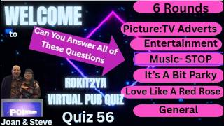 Rokit2ya Virtual Pub Quiz 56