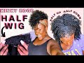 Half Wig GAME CHANGER?!? || OMG! 😮 || NO Braids NO SLIP! Styles for THIN Hair || ft HerGivenHair