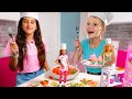 Nastya and Evelyn pretend to play the Barbie Challenge - Collection of video for kids