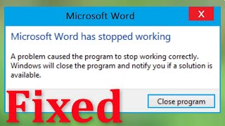 How To Fix Microsoft Word Has Stopped Working - Microsoft Word Not Open Problem - Windows 10/8/7