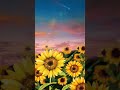 Colorful clouds starlight sunflower